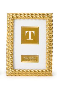 Gold Double Rope Frame, Size: 4x6