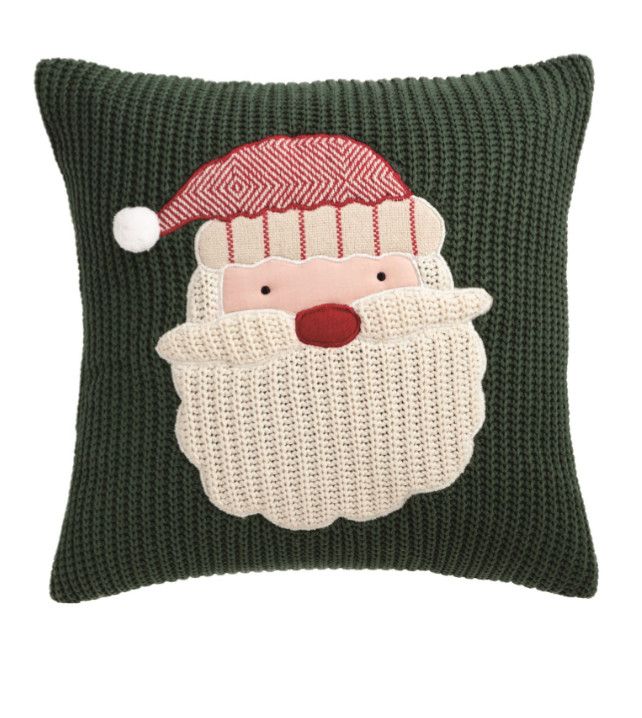 Santa Christmas Knit Pillow