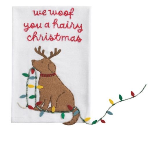 Hairy Christmas Pet Dangle Towel