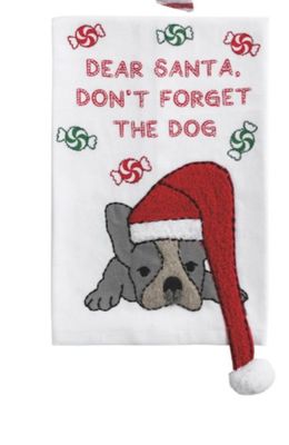 Dear Christmas Pet Dangle Towel