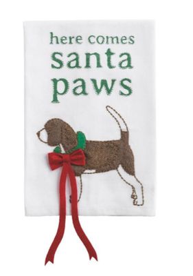 Santa Christmas Pet Dangle Towel