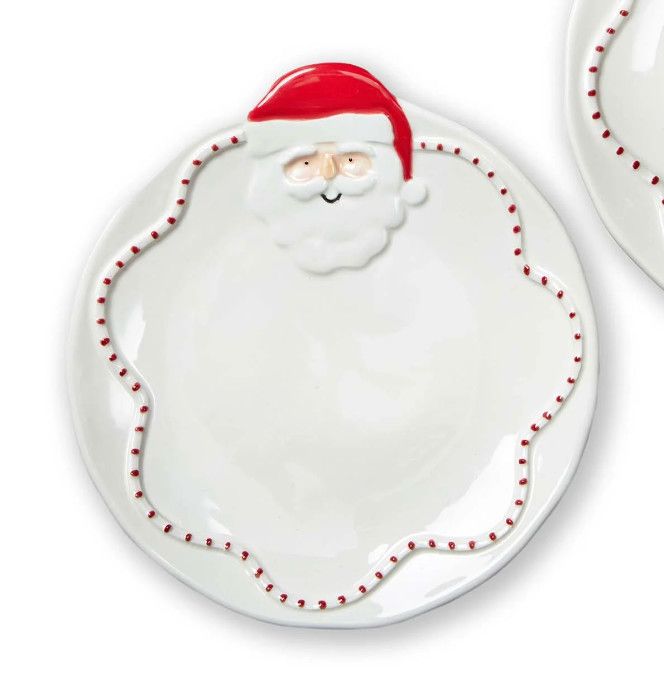 Holiday Cheer Appetizer Plate Santa