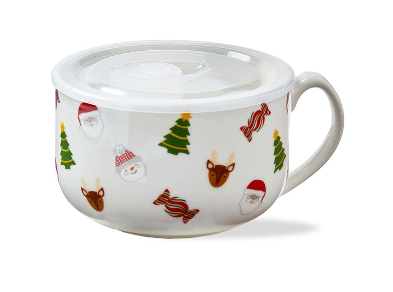 Holiday Cheer Soup Mug with Lid