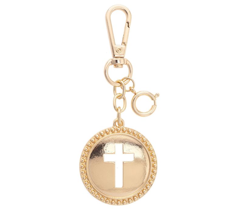Bag Charm | Cross Coin