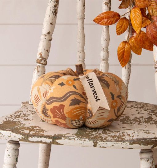 Harvest Floral Pumpkin