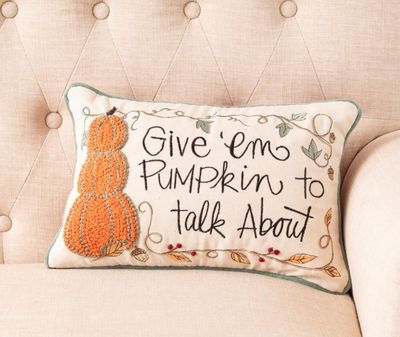 Give &#39;em Pumpkin Pillow