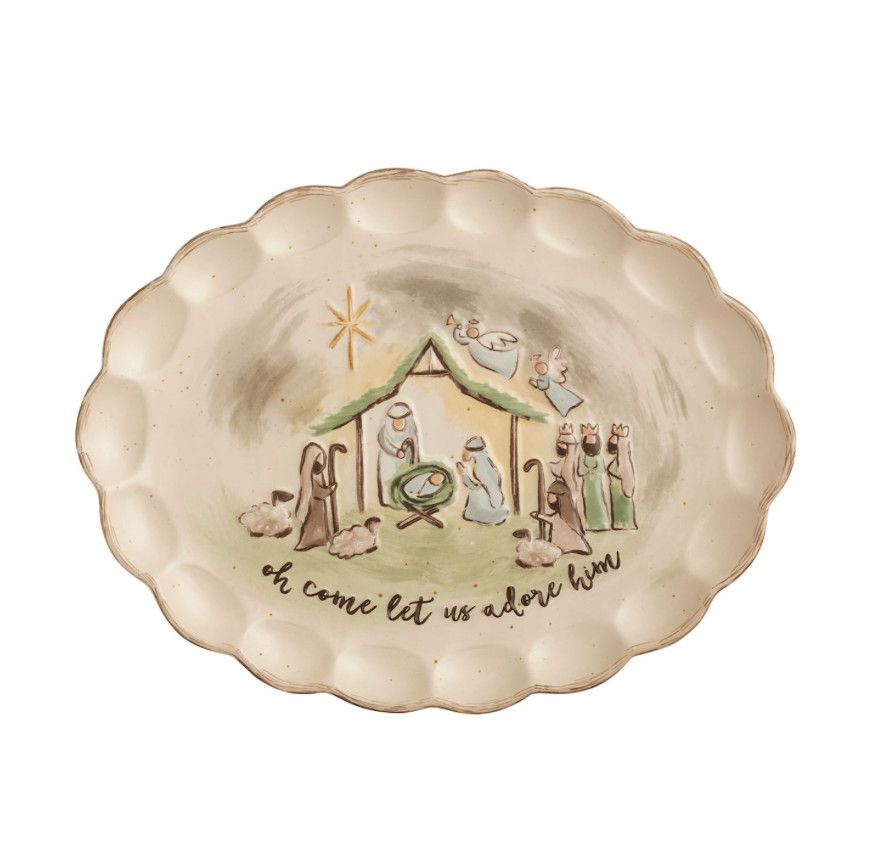 Nativity Oval Platter