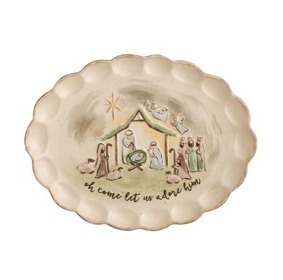 Nativity Oval Platter