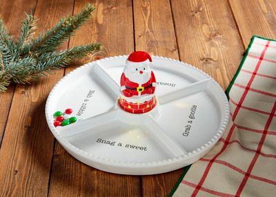 Santa Chimney Musical Light-Up Sitter