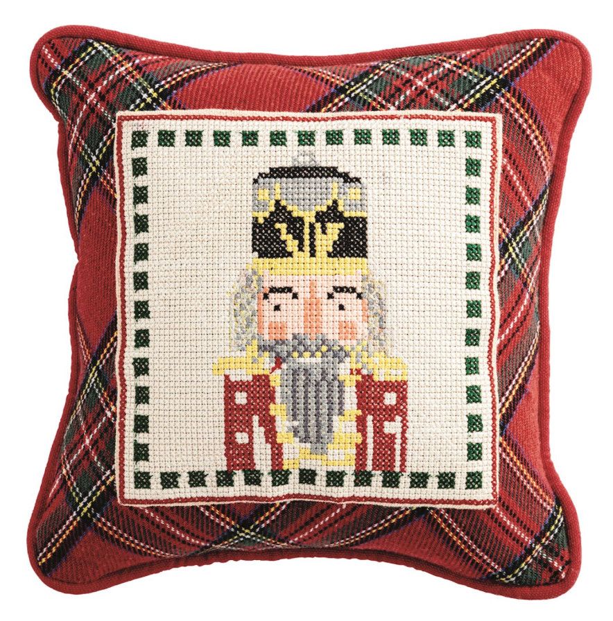 Nutcracker Needlepoint Pillow