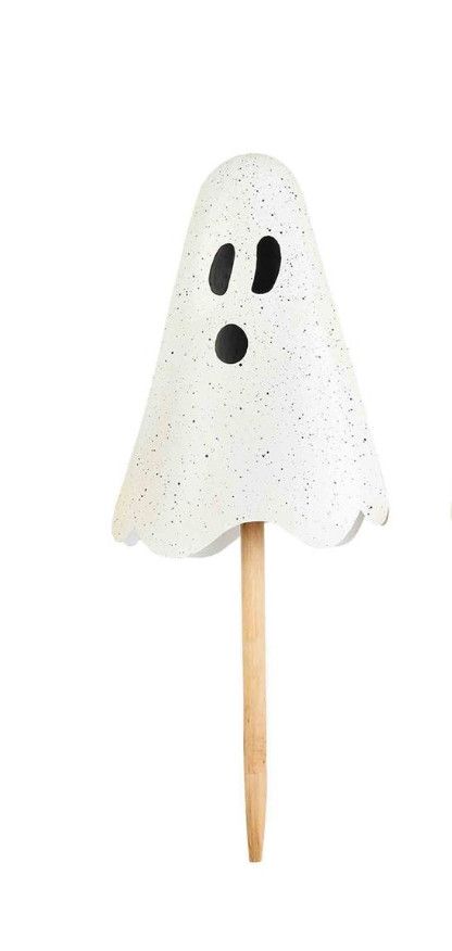 Metal Dotted Ghost Yard Stake, Size: Small