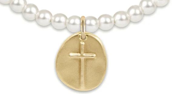 Classic Pearl 4mm Inspire Gold Charm
