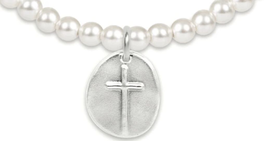 Classic Pearl 4mm Bead Bracelet Inspire Sterling Charm
