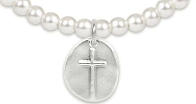 Classic Pearl 4mm Bead Bracelet Inspire Sterling Charm