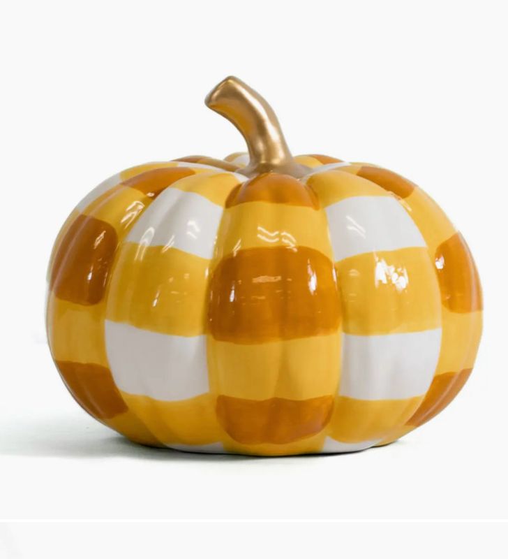 Orange Check Aiden Pumpkin