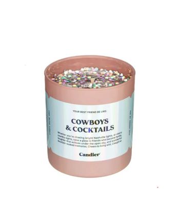 Cowboys + Cocktails Glitter Candle