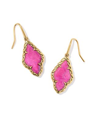 The Adeline Drop Earrings Variegated Dark Fuchsia