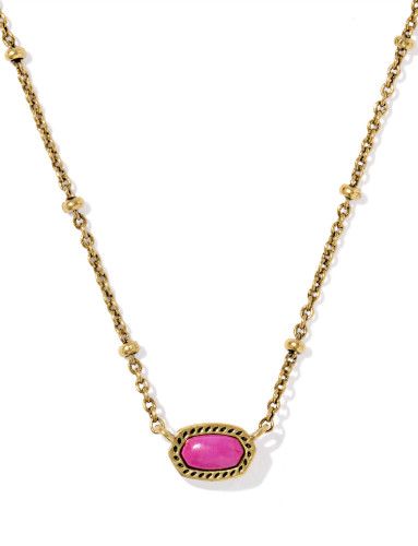 Mini Elisa Satellite Necklace Variegated Dark Fuchsia