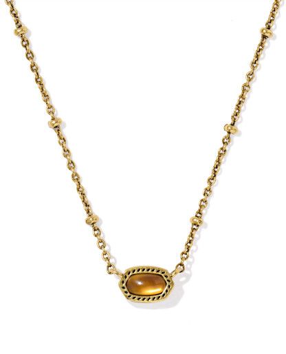 Mini Elisa Satellite Necklace Variegated Marbled Amber Illusion