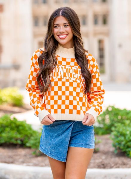 The TN® Checkerboard  Cropped Sweater