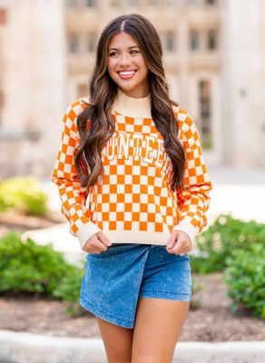 The TN® Checkerboard  Cropped Sweater