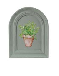 Painted Frame Botanical Oval Potted Tree
