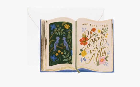 Rifle Ever After greeting card with romantic illustrated design, perfect for weddings, anniversaries, or love notes
