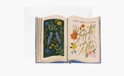 Rifle Ever After greeting card with romantic illustrated design, perfect for weddings, anniversaries, or love notes
