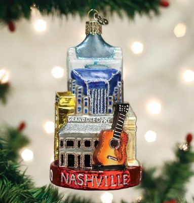 Nashville Glass Ornament