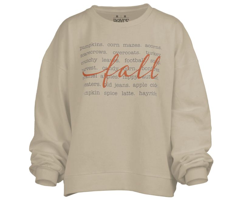 The Royce Fall Words Sweatshirt