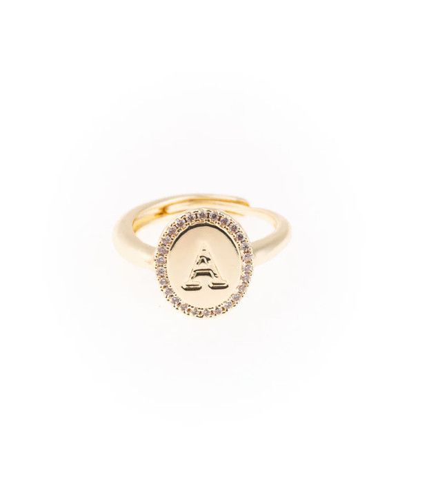 The Samantha Initial Ring, Color: A