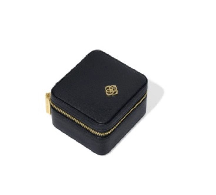 Small Zip Jewelry Case in Black