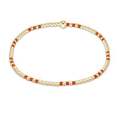 Gameday Hope Joy Pattern 2mm Bead Bracelet | Orange