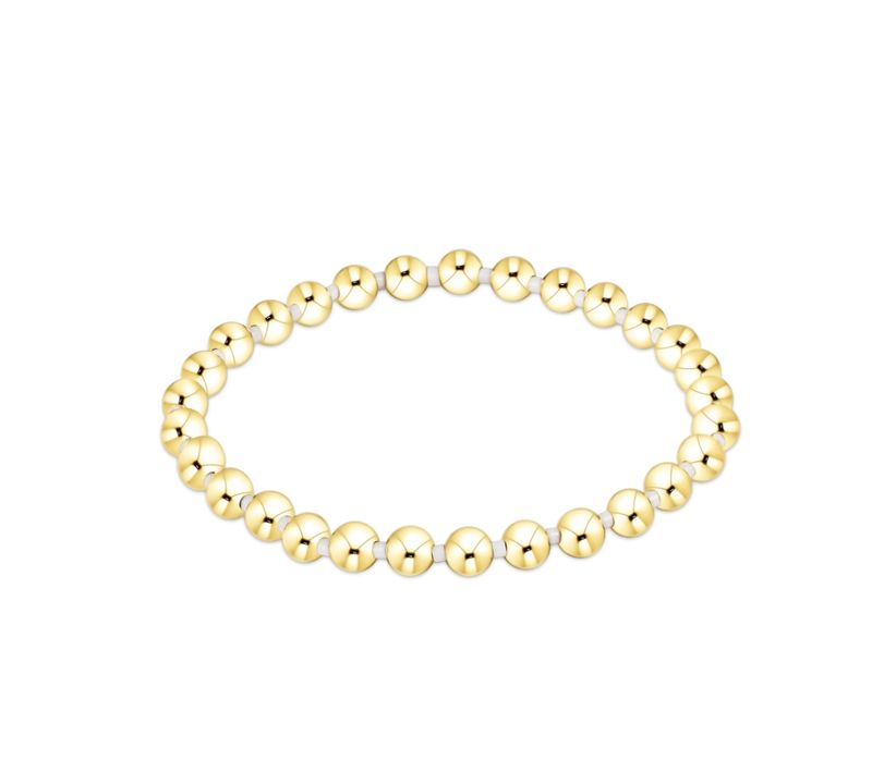 Gameday Hope Grateful 5mm Bead Bracelet White