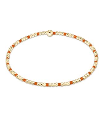 Gameday Hope Sincerity Pattern 2mm Bead Bracelet | Orange