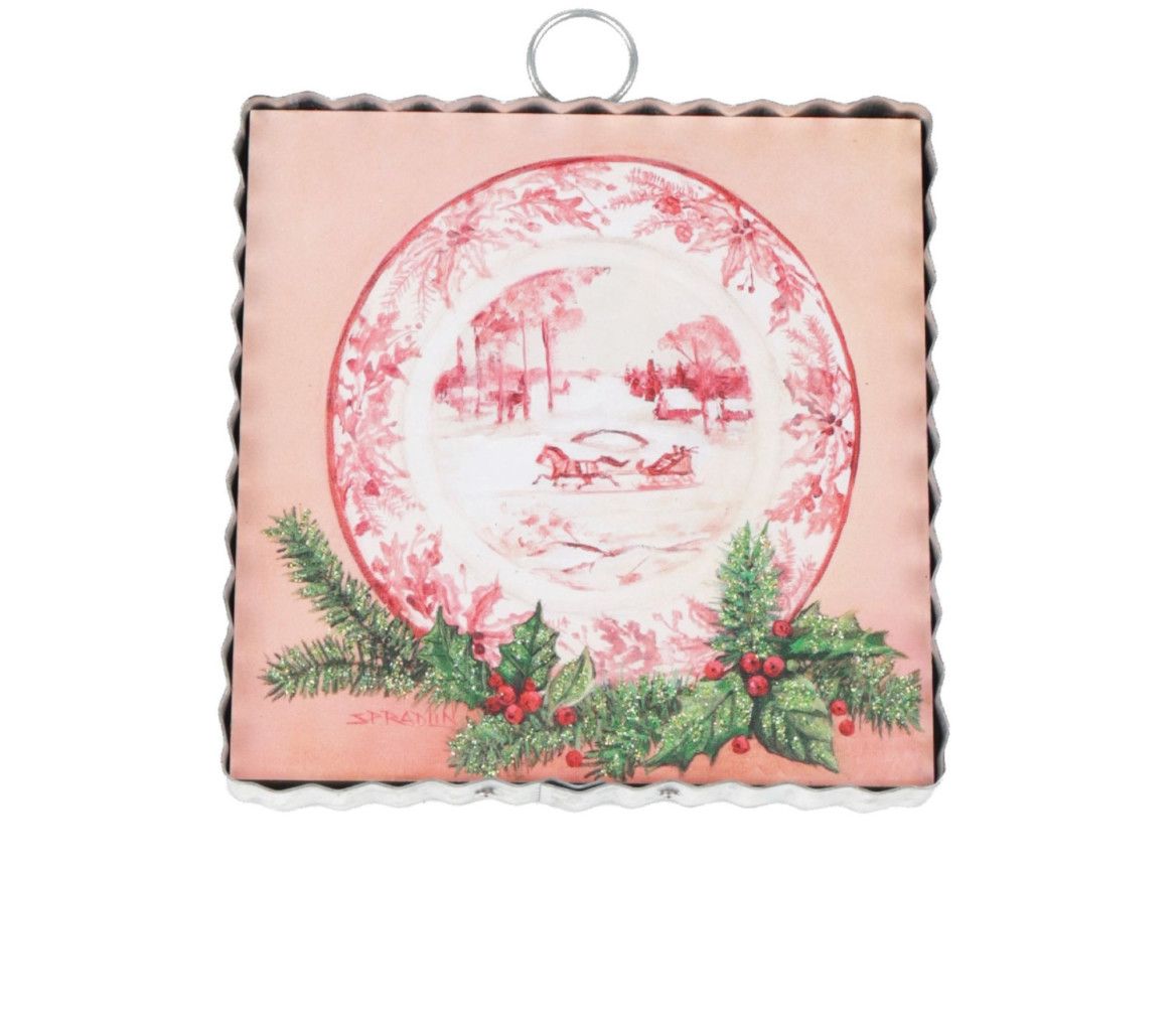 Round Top© Mini Red Work Plate