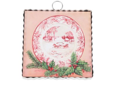 Round Top© Mini Red Work Plate