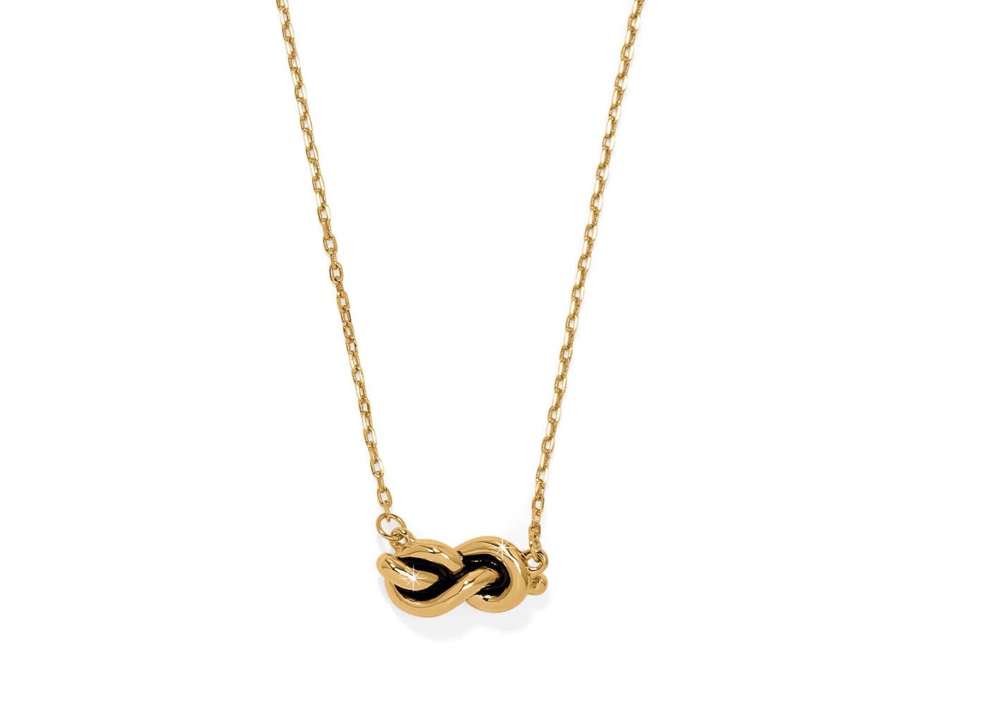 Interlok Single Knot Petite Gold Necklace