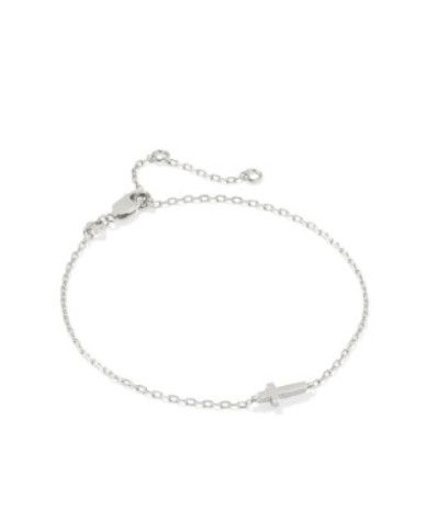 Cross Inline Bracelet in Sterling Silver