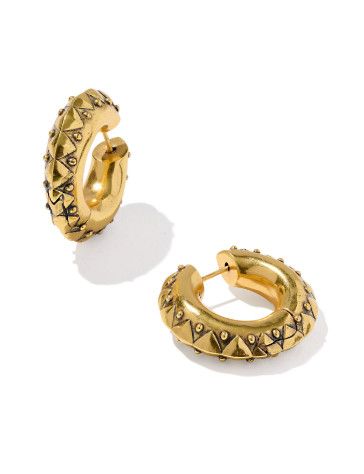 The Catherine Hoop Earring  in Vintage Gold