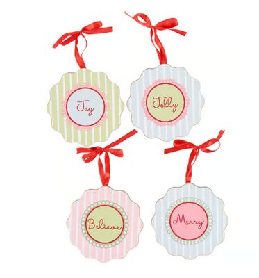 Pastel Scalloped Ornament