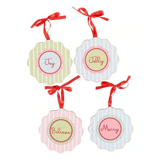 Pastel Scalloped Ornament