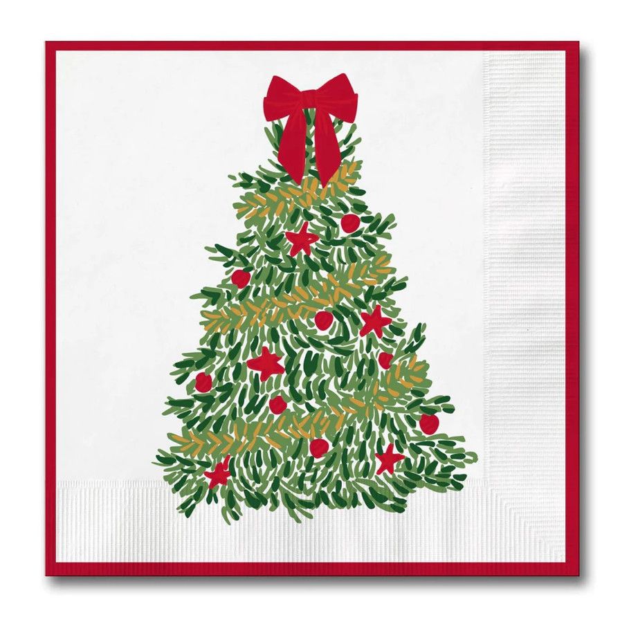 Traditional Tree Cocktail Napkins