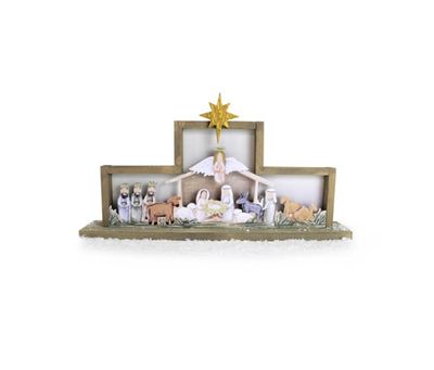 Layered Nativity Scene Tablescape