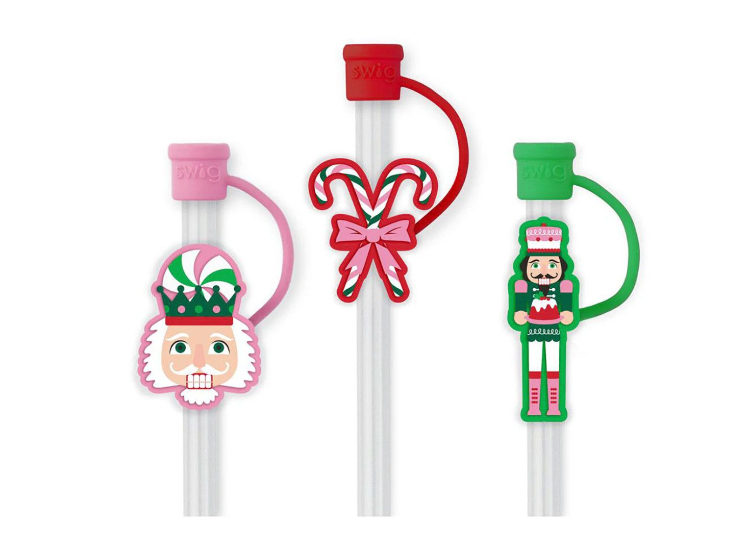 Swig Sugar Plum Soldiers Collection, Color: Straw Topper Set