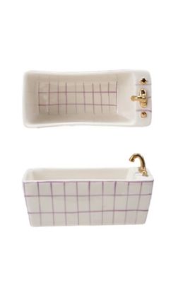 Bathtub Soap Dish | Purple Grid