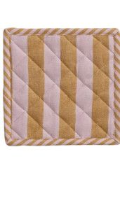 Cotton Striped Pot Holder | Yellow