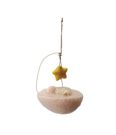 Felt Baby Jesus in Manger Ornament