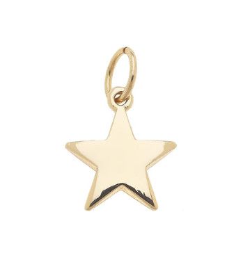 Puffy Star Charm in Shiny Gold