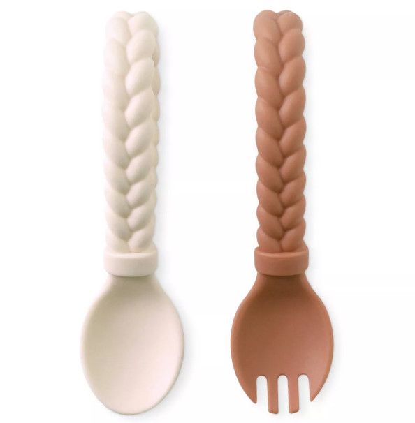 Sweetie Spoons™ Spoon + Fork Set | Buttercream + Toffee